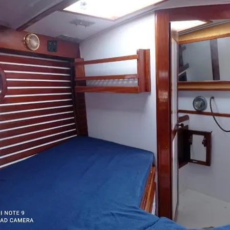 Botel Vintage And Cozy Sailing Boat In Barcelona